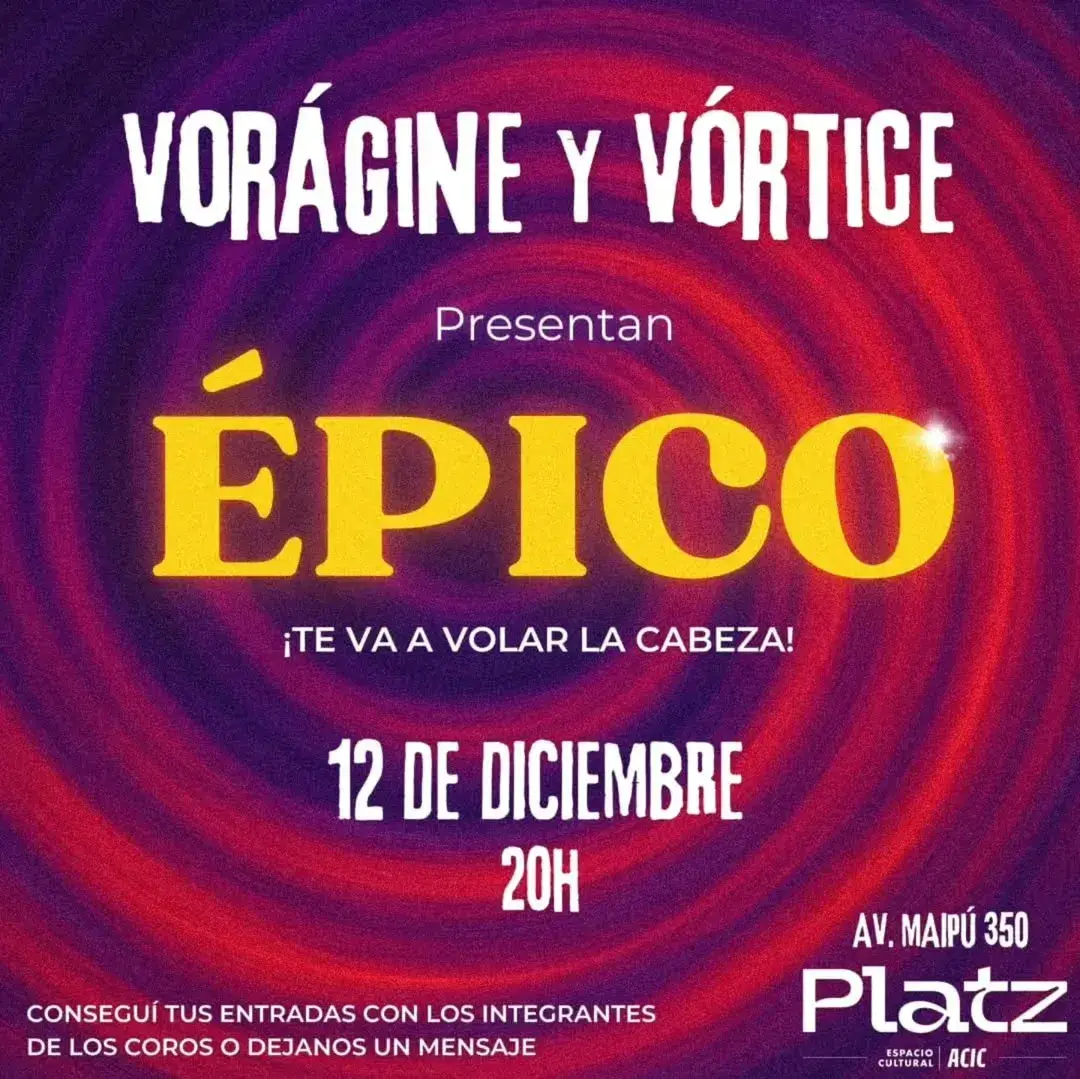 Flyer del evento Épico en Teatro Platz, Córdoba Capital